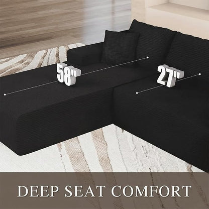 104" Convertible Sectional Couch - Image 4