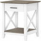 Bush Home End Table with Drawer, Nightstand with Storage, Living Room and by BushHome