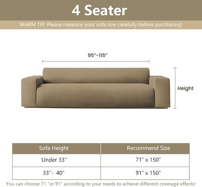MYSKY HOME Couch Covers for 3 Cushion Couch Sofa, Sectional Couch Cover L Shape - Image 5