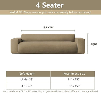 MYSKY HOME Couch Covers for 3 Cushion Couch Sofa, Sectional Couch Cover L Shape - Image 5