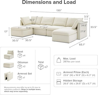 mopio Oversized Modular Sectional Sofa - Image 2
