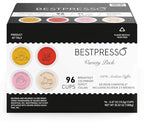 Bestpresso Coffee, Variety Pack Single Serve K-Cup Pods, 96 Count. Includes Breakfast, Colombian, Donut and Italian (Compatible With 2.0 Keurig Brewers) 8 Packs Of 12 Cups