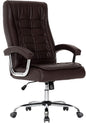 Executive Office Chair Adjustable Leather Chair High Back Swivel Office Desk by HOXNE