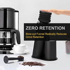 Coffee Grinder, Viesimple Gen 4, Single Dose Burr Coffee Grinders with Magnetic Dosing Cup, Electric Coffee Bean Grinder with Anti-Static Design, Espresso Grinder Compact & Quiet for Home Use Black