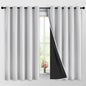 Yakamok Greyish White 100% Blackout Curtains 63 Inches Long, 2 Thick Layers | by Yakamok