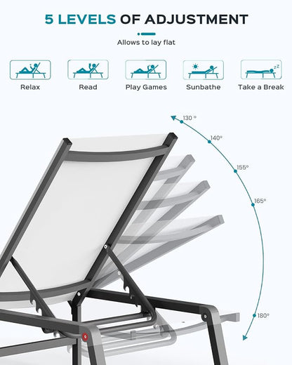 Aluminum Chaise Lounge Ourdoor - Image 4