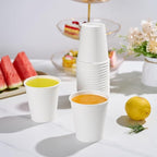LITOPAK 270 Pack 10 oz Disposable Paper Coffee Cup, Drinking Cups for Water, White Paper Hot Coffee Cups, Suitable for Party, Picnic, Travel, and Events