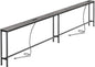 SUPERJARE 110.2 Inch Sofa Table by SUPERJARE
