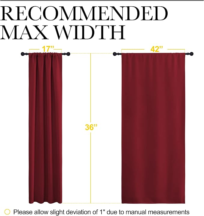 NICETOWN 36 inch Curtains for Small Windows, Thermal Insulated Privacy Short - Image 7