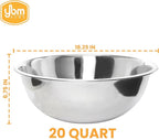 Ybmhome Heavy Duty Deep Quality Stainless Steel Mixing Bowl for Serving Mixing Baking and Cooking (22 Quart)