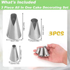 cake piping tips, Russian Piping Tips Set,V-shaped Wave Nozzles Piping Kit - DIY Icing Nozzle Tool for Cupcakes (V-shape)