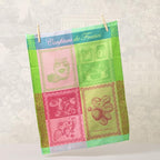Garnier Thiebaut Confiture De Fraises Printemps (Spring Strawberry Jam) French Kitchen Towel 22"x30", Cotton, Jacquard