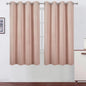 Blush Blackout Curtains 66 x 63 Inch Length/Set of 2 Curtain Panels/Thermal by Lemomo