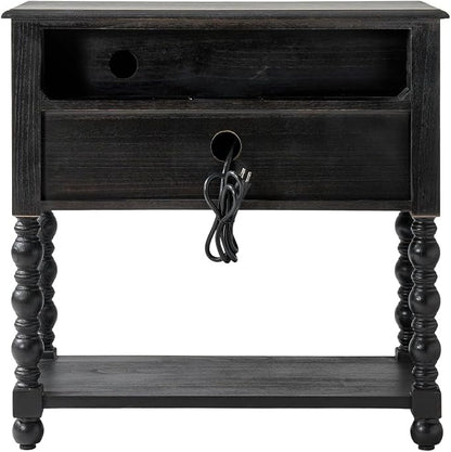 HULALA HOME Farmhouse Storage End Table - Image 9
