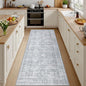2'6''x8' Hallway Washable Runner Rug: Neutral Kitchen Carpet Gray | Vintage by Luxturiy