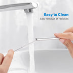 Metal Straw with Silicone Tip for 40oz Stanley Cup, 2 Pcs Stainless Steel Straws Replacement for Stanley 40 oz Adventure Quencher Travel Tumbler Cup, 1 Straw Brush (Light Gray)
