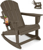 Outdoor Rocking Chairs Set of 4, HDPE Poly All-Weather Patio Rocking Chairs by ABCPATIO