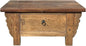 Chinese Vintage Rustic Wood Brown Drawer Low Kang Table Display Stand AJK242 by ORIENTLIVING