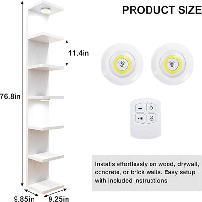 Fixwal Wall Decor 7 Tier Wall Shelf Unit Floating Shelves - Image 3