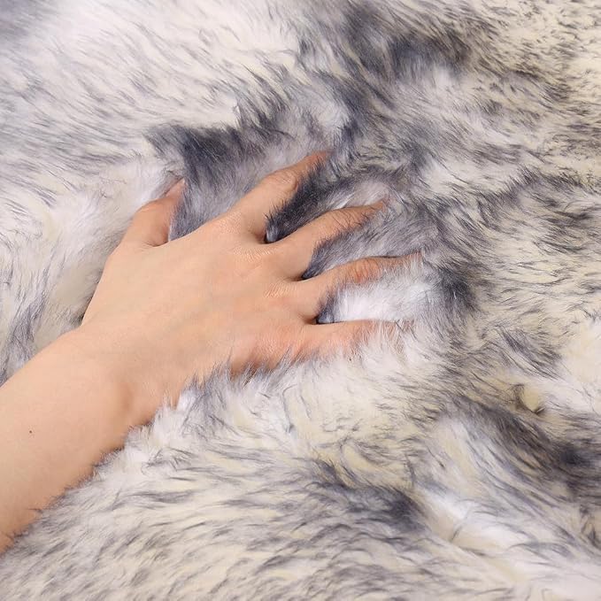 LLB Genuine Sheepskin Area Rug Wool Rug Fur Carpet Fluffy Shaggy Fur Rug - Image 5