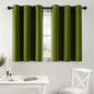 MIULEE Blackout Curtains for Bedroom 2 Panel 40"x36" Long Light Olive Green | by MIULEE
