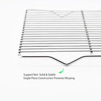 2-Pack Cooling Racks for Baking, 10x15 Inch Heavy Duty Stainless Steel Wire Baking Rack, Oven Safe Cookie Cooling Rack Set, Fits Half Sheet Pan, Dishwasher Safe & Non-Toxic