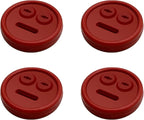 4 Pack Thermometer Meat Probe Red Grommet for Grills, Compatible with Weber 85037 Smokey Mountain Cookers Accessories, and Other Smoer DIY Thermometer Sensor Port