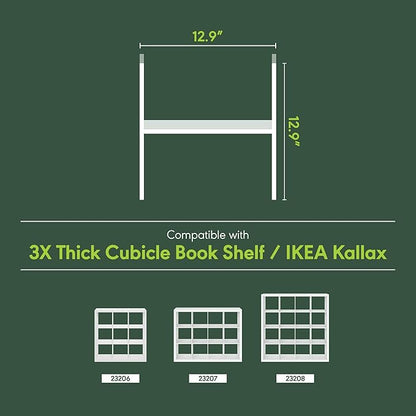 Furinno Cubicle Cube Insert, H-Shelf Cube Organizer, 2-Tier Shelf Accessory - Image 5