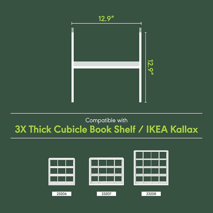 Furinno Cubicle Cube Insert, H-Shelf Cube Organizer, 2-Tier Shelf Accessory - Image 4