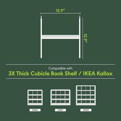Furinno Cubicle Cube Insert, H-Shelf Cube Organizer, 2-Tier Shelf Accessory - Image 4