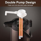 PARACITY Upgraded Airpot Coffee Carafe with Double Pump 84oz/2.5L Stainless Steel Drink Dispenser for Hot/Cold Beverage with Lazy Susan Base, Coffee Termos Para Cafe for Hot Cocoa for Parties