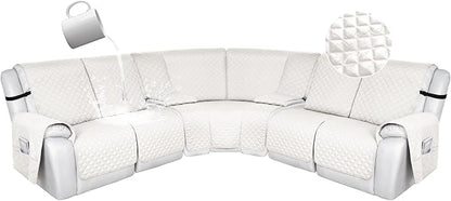 HDCAXKJ 100% Waterproof Reclining Sectional Couch Covers L Shape Recliner Sofa by HDCAXKJ