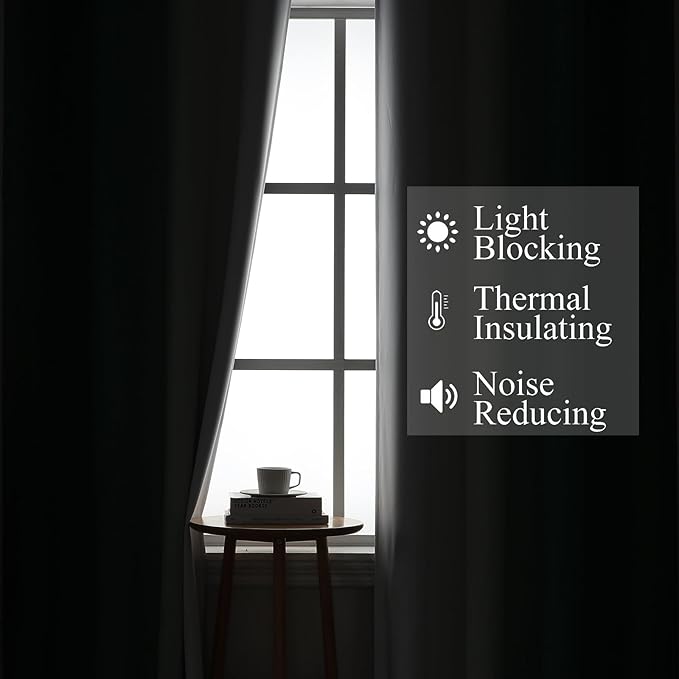Green and Greyish White Blackout Curtains 42Wx63L 2 Panels | Ombre Curtains - Image 3