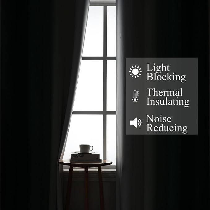 Green and Greyish White Blackout Curtains 52Wx54L 2 Panels | Ombre Curtains - Image 3