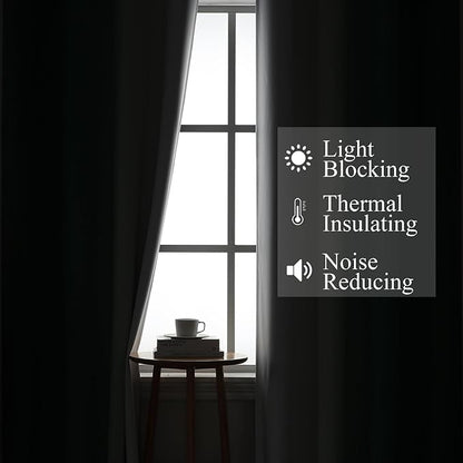 Green and Greyish White Blackout Curtains 52Wx96L 2 Panels | Ombre Curtains - Image 3