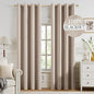 MIULEE 100% Blackout Linen Curtains by MIULEE