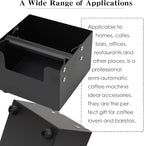 Espresso Knock Box, Stainless Steel Coffee Bag Container, With Steel Bracket And Noise Reducing Rubber Ring (M)