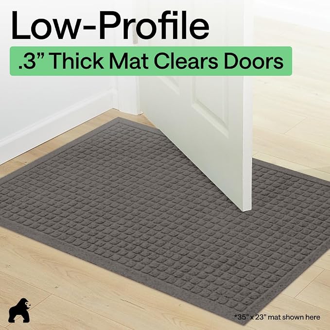 GORILLA GRIP® Ultra Absorbent Front Door Mat Outside Entrance 47x35, Traps Dirt - Image 8