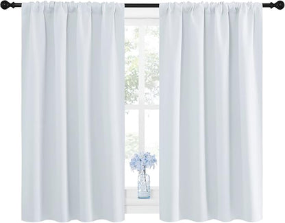 NICETOWN Greyish White Window Curtain Panels - Image 2