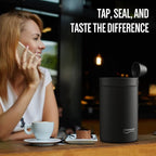 SOUL HAND Vacuum Coffee Canister, Airtight Sealed Coffee Canister Automatic Vacuum Stainless Steel Coffee Containers, Coffee Bean Storage Container for Coffee/Food Storage 1.6 L
