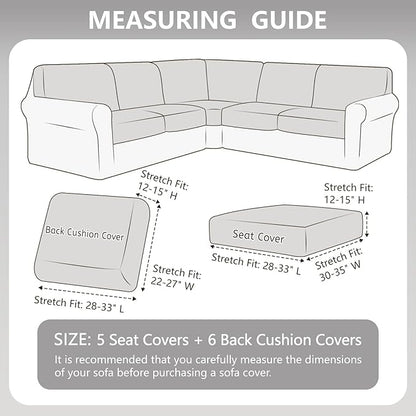 Arfntevss Velvet Corner Sectional Couch Covers Slipcovers L Shape Couch Cushion - Image 3