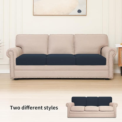 Easy-Going Stretch 3 Pieces Oversized Couch Cushion Cover - Image 2