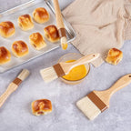 Restaurantware Pastry Tek 2 inch Wide Buttering Brush 1 Boar Bristle Pastry Brush - Hardwood Handle Built-In Hanging Hole Wood Basting Brush Sturdy Ferrule For Glazing And Basting