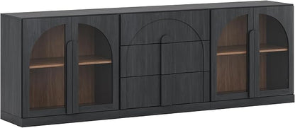 BELLEZE 3-Piece Modular Sideboard Cabinet Freely Configurable, Modern Wood - Image 9