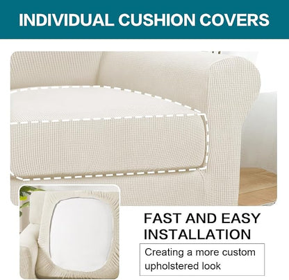 Turquoize 2 Piece Chair Covers Armchair Slipcovers - Image 5