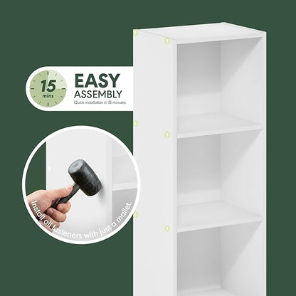 Furinno PASIR Book Shelf, 3-Tier Bookshelf, Easy Assembly Bookcase - Image 3