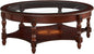 Traditional Solid Wood Oval Coffee Table, Elegant Center Table by BAXMUY