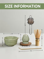 Ceremonial Grade Matcha Whisk Set 5-Piece - Premium Bamboo Chasen & Bowl (17oz) with Spout, Scoop, Stainless Sifter | Spill-Proof Travel Kit & Gift for Matcha Enthusiasts