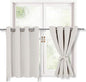 Blackout Curtains for Bedroom, 52 * 30 Length, Ivory | Thermal Insulated & by Hiasan