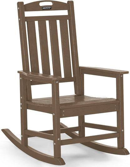 Outdoor Adirondack Rocking Chairs All-Weather HDPE Patio Rocker Chair by ABCPATIO